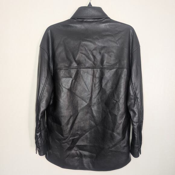 Babaton Vegan Leather Set: Pelli Shirt Jacket & Command Pants in Black Size XS/6 - Picture 9 of 14